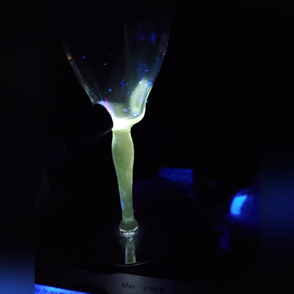 Glastonbury-Lotus Platinum Water Goblet Glasses 7 1/2" Vintage Glows ~ Set Of 4 - Picture 11 of 12